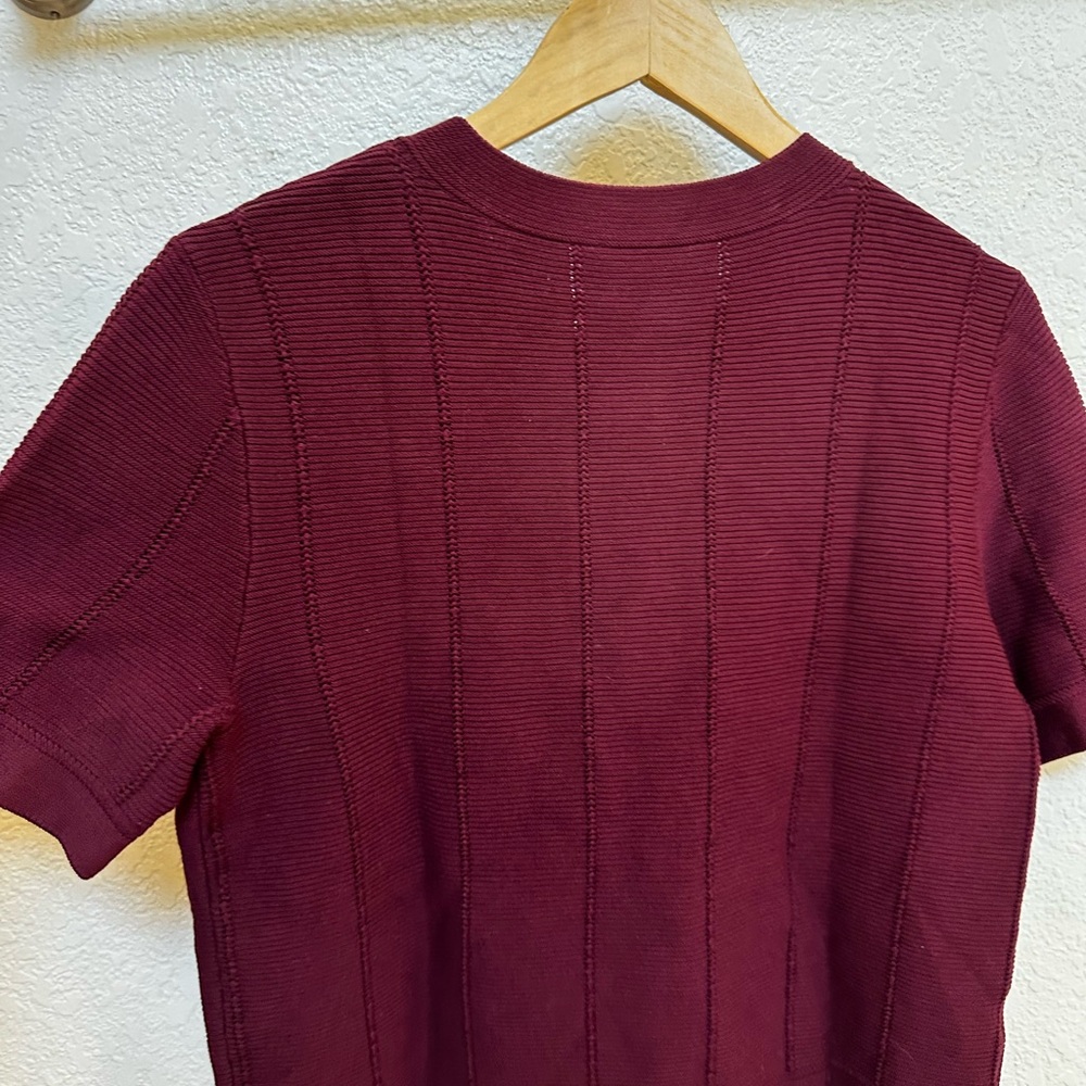 Ann Taylor S NWT Burgundy / Wine sweater top - Picture 4 of 4